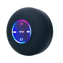 Mini Alto-Falante Bluetooth Portátil com LED - À Prova D'Água e Ventosa