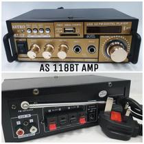 Mini Amplificador Bt-118 Fm Mp3 Fm Bluetooth Karaoke 110v