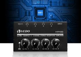 Mini Amplificador De Áudio Estéreo 4 Canais Amplificador De Fone De Ouvido Com Adaptador 10mhz