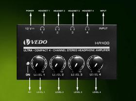 Mini Amplificador De Áudio Estéreo 4 Canais Amplificador De Fone De Ouvido Com Adaptador 10mhz