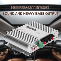 Mini Amplificador de Carro Hi-Fi Stereo 20W - Prata
