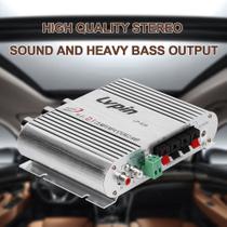 Mini Amplificador de Carro Hi-Fi Stereo 20W - Prata