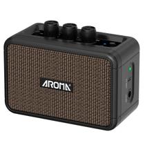 Mini Amplificador De Guitarra Elétrica Aroma AG-04 Recarregável Bluetooth Portátil Com Overdrive Mini Amplificador De Guitarra Elétrica Aroma AG-04 Recarregável Bluetooth Portátil Com Overdrive