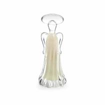 Mini Anjo Em Cristal Murano Pérola São Marcos 20x8cm Mini Anjo Em Cristal Murano Pérola São Marcos 20x8cm