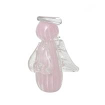Mini Anjo Uriel Cristal Murano G Jade Rosa