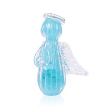 Mini Anjo Uriel Murano Azul Bebê G Mini Anjo Uriel Murano Azul Bebê G