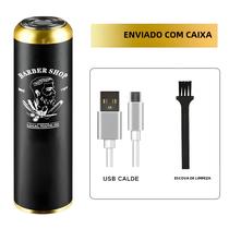 Mini Aparador De Barba Elétrico Sem Fio USB Recarregável À Prova D'água Masculino