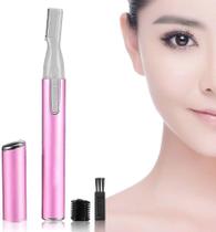 Mini Aparador Depilador De Rosto Elétrico Caneta Rosa