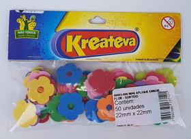 Mini Aplique 'FLOR' - Blister com 50 Unidades em Cores Sortidas