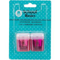 Mini Apontador Quadrado com 2 unidades Sortido - School Basics