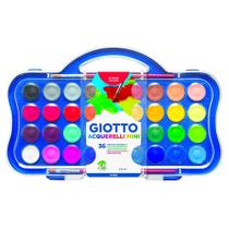 Mini Aquarela em Pastilha Giotto Intense Colors com 36 Cores