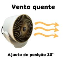 Mini Aquecedor Elétrico De Mesa Ventilador 600W Inverno Frio