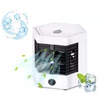 Mini Ar Climatizador Air Cooler Ultra Pro C/ Refil Agua Gelo Portátil Ventilador