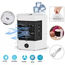 Mini Ar Condiciona Portátil Climatizador Umidificador Super Mini Ar Condiciona Portátil Climatizador Umidificador Super