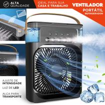 Mini Ar Condicionado Climatizador, Umidificador e Ventilador USB com LED Portátil Premium