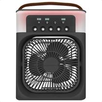Mini Ar Condicionado Climatizador Umidificador Ventilador Agua E Gelo Com 7 Cor Led Portátil