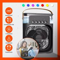 Mini Ar Condicionado Climatizador Umidificador Ventilador Agua E Gelo Com LED Portátil