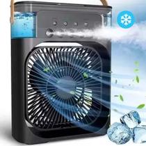 Mini Ar Condicionado Climatizador Umidificador Ventilador Agua E Gelo Com LED Portátil Usb - Linha Premium