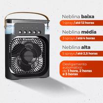 Mini Ar Condicionado Climatizador Umidificador Ventilador Portátil USB Led Quarto Sala Escritório Mesa Reservatório 600ml Alça Mini Ar Condicionado Climatizador Umidificador Ventilador Portátil USB Led Quarto Sala Escritório Mesa Reservatório 600ml Alça