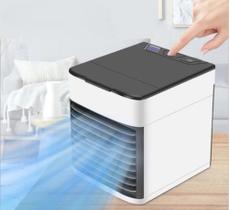 Mini Ar Condicionado Cooler Climatizador Umidificador Purificador com Luz em Led Gelo Água Portátil