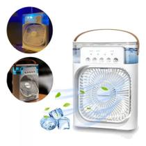 Mini Ar Condicionado de Luxo: Ventilador Umidificador 110V/220V, Bem-estar Refrescante. Silêncio e Revitalização!