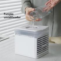 Mini Ar Condicionado Gelado Ultra Portátil Climatizador 3 em 1: Umidifica, Purifica e Refresca Amb