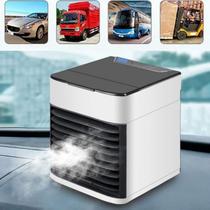 Mini Ar Condicionado LED Mesa Ultra Air Cooler Portátil Ice Q Temperatura Alivia Calor Praia Veiculo Carro