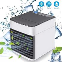 Mini Ar Condicionado Portátil Climatizador Umidificador Purifica Ventilador Resfriamento 2m Frio Cor Branco 110v/220v