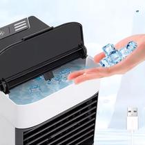 Mini Ar Condicionado Portátil Climatizador Umidificador Usb Possui 03 Velocidades Melhora a Qualidade do Ar Filtro Removível e Lavável Mini Ar Condicionado Portátil Climatizador Umidificador Usb Possui 03 Velocidades Melhora a Qualidade do Ar Filtro Removível e Lavável