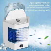 Mini Ar Condicionado Portátil Luz Led Usb Ar Puro Gelado Mini Ar Condicionado Portátil Luz Led Usb Ar Puro Gelado