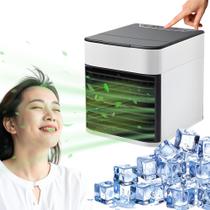 Mini Ar Condicionado Portátil Umidificador Climatizador Luz Led USB
