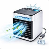 Mini Ar Condicionado Portátil USB 500ml 3 em 1 Ventilador Umidificador Purificador Silencioso Baixo Consumo para Quarto Mesa Escritório