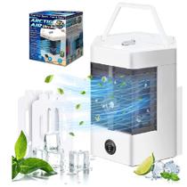 Mini Ar Condicionado Umidificador C/ Refil P/ Gelo Portátil Purificador Air Cooler Ultra Pro Mini Ar Condicionado Umidificador C/ Refil P/ Gelo Portátil Purificador Air Cooler Ultra Pro