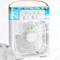 Mini Ar Condicionado Umidificador Climatizador Ventilador Agua Com LED Portátil Super Gelado Mini Ar Condicionado Umidificador Climatizador Ventilador Agua Com LED Portátil Super Gelado