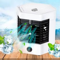 Mini ar condicionado USB portátil refrescar com ventilador - CLIMATIZA