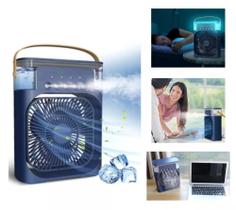 Mini Ar Condicionado Ventilador Umidificador Climatizador Cor Azul-escuro 110V/220V