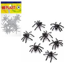 Mini aranha de plastico com 12 pecas na solapa