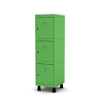 Mini Armário Guarda Volume Locker Roupeiro 1 Vão 3 Portas MGRF501/3 Verde Miró - Pandin