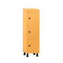 Mini Armário Guarda Volume Locker Roupeiro 1 Vão 3 Portas MGRP501/3 Laranja - Pandin