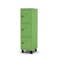 Mini Armário Guarda Volume Locker Roupeiro 1 Vão 3 Portas MGRP501/3 Verde Miró - Pandin