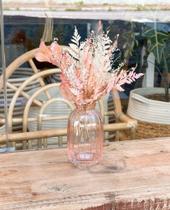 Mini arranjo rosa desidratado