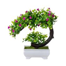 Mini Árvore de Bonsai Artificial de Plástico - Decoração para Sala, Mesa, Casa e Jardim