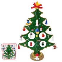 Mini Arvore de Natal 3D Madeira com Enfeites Natalino Papai Noel Boneco de Neve Casa Ornamentação Decoração Mesa Sala Pinheiro Presentes Mini Arvore de Natal 3D Madeira com Enfeites Natalino Papai Noel Boneco de Neve Casa Ornamentação Decoração Mesa Sala Pinheiro Presentes