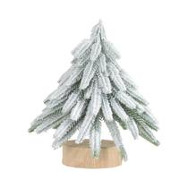 Mini Árvore De Natal Artificial Coberta De Neve Para Decoração De Mesa, Ornamento De Agulha De