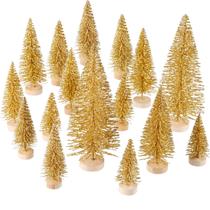 Mini árvore de Natal artificial SATINIOR Sisal Snow 60 unidades Mini árvore de Natal artificial SATINIOR Sisal Snow 60 unidades