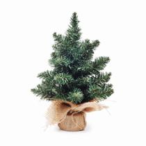 Mini Arvore De Natal Com Base Verde / Marrom 45cm