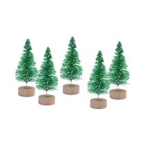 Mini Árvore De Natal Com Decorações De Resina De Papai Noel E Boneco De Neve, Artesanato DIY,
