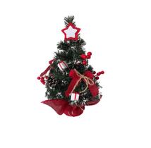 Mini Árvore De Natal Enfeite Com Estrela + Pinhas E Laços