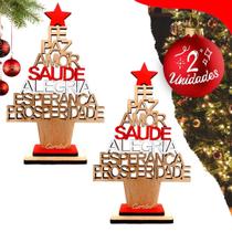 Mini Árvore De Natal Enfeite D Mesa 2 Und Decoração 18cm
