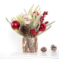 Mini Árvore de Natal N&T NIETING (30cm) com Enfeites Vermelhos